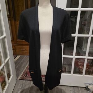St. John Collection Vintage Elegant Black Cardigan